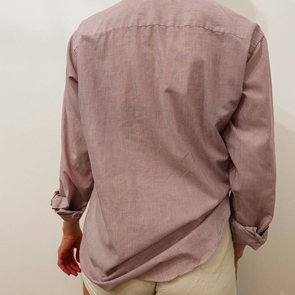 VTG Christian Dior Mauve Striped Button Down - Picture 7 of 10